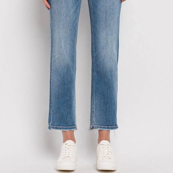 NWT Mid Rise Crop Straight Leg Jeans by Flying Monkey - Picture 6 of 9